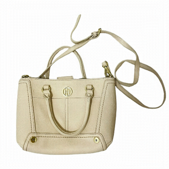 Tommy Hilfiger Handbags - Tommy Hillfiger Cream Leather Crossbody Purse
